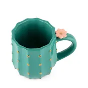 3D Metallic Gold Accented Ceramic Mug Cactus