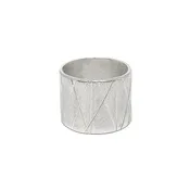 14mm Old Growth Ring in Silver with Brushed Texture