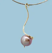 14k Yellow Gold Pearl Pendant
