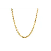 10K Yellow Gold 2.15mm Solid Rope Chain Necklace