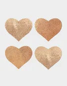 2 Pair Small Rose Gold Hearts Nipple Covers
