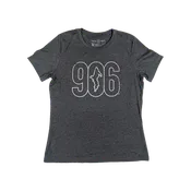 "906 (Outline)" Heather Dark Grey Women's Relaxed Fit T-Shirt