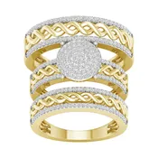 10K 0.60CT DIAM TRIO SET