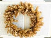 11" Barley Hops Candle Ring, Beige
