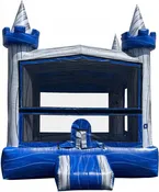 13x13 Blue and Gray Marble Modular Castle Bounce House
