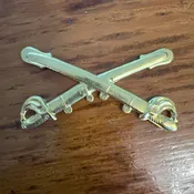 Brass Cavalry Crossed Swords Sabres hat Pin