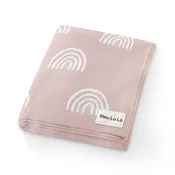 100% Luxury Cotton Swaddle Receiving Baby Blanket - Rainbow