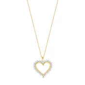 1.05 CT. T.W. Ladies Fancy Diamond & Polished Heart Pendant