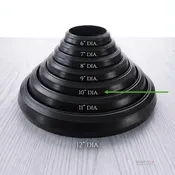 07-210 – 10″ Black Vinyl Tire – fits flat 10″ Outside Diameter Rim