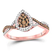 10K Gold 1/3 Carat TW Chocolate Diamond Ring