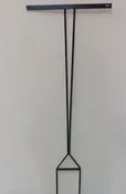 16″W x 48″H Flat T-Bar w/ holes on 3/8″ Round Rod Stake