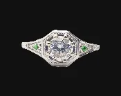 0.72 Carat F/VS1 Natural Round Diamond Engagement Ring Solid 14K White Gold