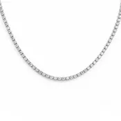 10.00ct 14K White Gold Lab Grown Diamond Necklace 17"
