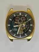 FOR PARTS ONLY - 1974 BULOVA Accutron 214 Spaceview Mens Backset Watch RARE MODEL #3352!