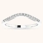 Accented Wedding Ring French-Set With Diamonds