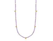 Alicia Van Fleteren 16" Amethyst Tiny Gold Ball Charms Necklace