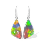 Starborn Ammolite Earrings in Sterling Silver