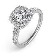 0.56 ctw. WHITE GOLD HALO ENGAGEMENT RING