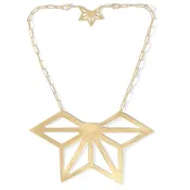 Geometric Gold Statement Necklace - Unique High-Quality Design — EatMetal