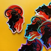 Aries Zodiac Holographic Vinyl Sticker