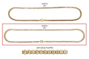 A2074 Marquise Tennis Necklace With CZ Stones 18"
