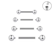 14G Internally Threaded Steel Barbell