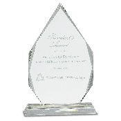 10 1/2″ 7″ Crystal Diamond on a Clear Crystal Base