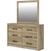 Benchcraft Brozmont 6-Drawer Dresser with Mirror B1045-31/B1045-36