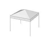 10 ft Wide, White Canopy Tent