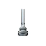 10' Tall x 4.0" Base OD x 3.0" Top OD x 0.125" Thick, Round Tapered Aluminum, Decorative Arlen Style Anchor Base Light Pole