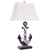 Anchor Net Table Lamp Navy Blue 30 H