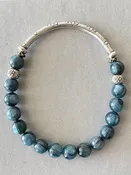 AAA Rare Natural Blue Green Kyanite Gemstone Bracelet 6mm