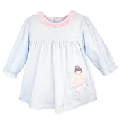 Ballerina Applique Knit Dress