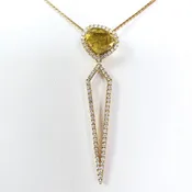2-TIERED ROUGH DIAMOND MELEE PENDANT