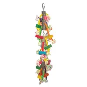 A &amp; E Cages Happy Beaks Real Wood w/Hanging Blocks on Rope