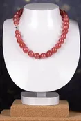 14KW Rhodochrosite Beaded Necklace