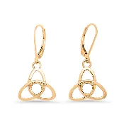 14Ky Gold Celtic Knot Earrings With Birthstones