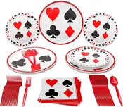 Casino Party Supplies Pack (100 Pieces for 16 Guests)