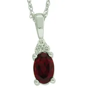 10K Birthstone Pendant – Garnet – January