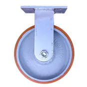10 Inch Heavy Duty Kingpinless Rigid Caster with Polyurethane Wheel and Large Top Plate