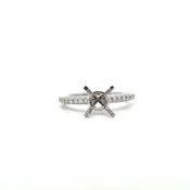 Platinum Diamond Semi Mount Ring