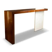 SPLIT - Luxury Console Table – Handmade Solid Rosewood & White Marble Slab