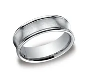 14K White Gold 7.5mm Band