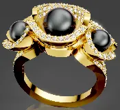 Tahitian Pearl & Gemstone Statement Ring