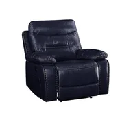 Aashi - Motion Recliner - Navy Leather-Gel Match