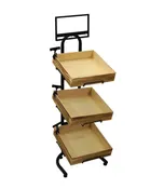 3-Tier Floor Display with Wood Crates