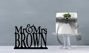 "Mr&Mrs Last Name" Cake Topper