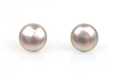 brassy mauve coin pearl pair