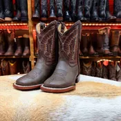 CUEVAS TRADITION | KB017 | WESTERN BOOTS | WIDE SQUARE TOE | LEATHER SOLE | COWBOY STITCHING | BROWN