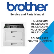BROTHER HL-L8260CDN, HL-L8260CDW, HL-L8360CDW, HL-L8360CDWT, HL-L9310CDW Color Laser Printer HL-Series – Service Manual and Parts Manual